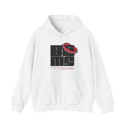 BGMS: Unleashed  | Gildan 18500 Unisex Spirit Wear  | Bluegrass Middle School Hoodie | School Pride Apparel | Radcliff & Elizabethtown KY
