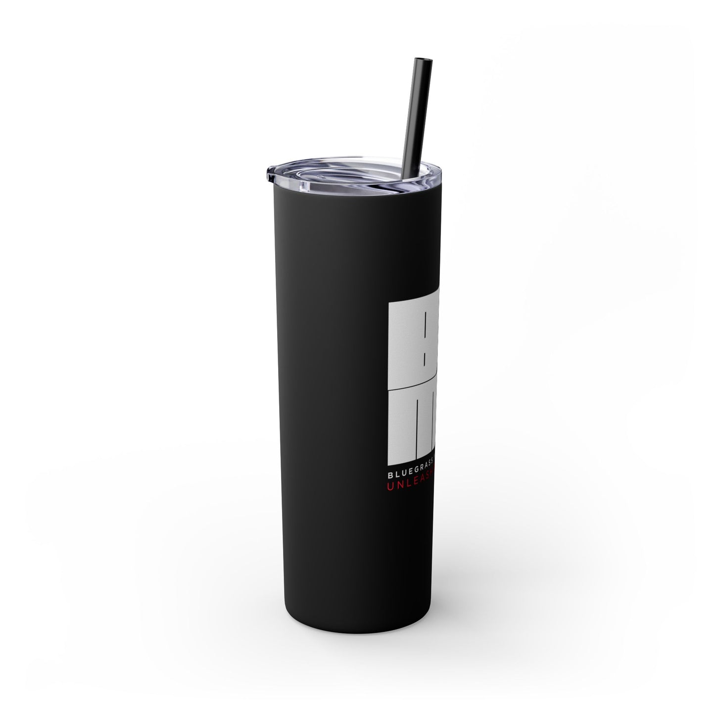 BGMS Unleashed | Bluegrass Middle School Skinny Tumbler with Matching Straw | School Spirit Drinkware | Elizabethtown Radcliff KY