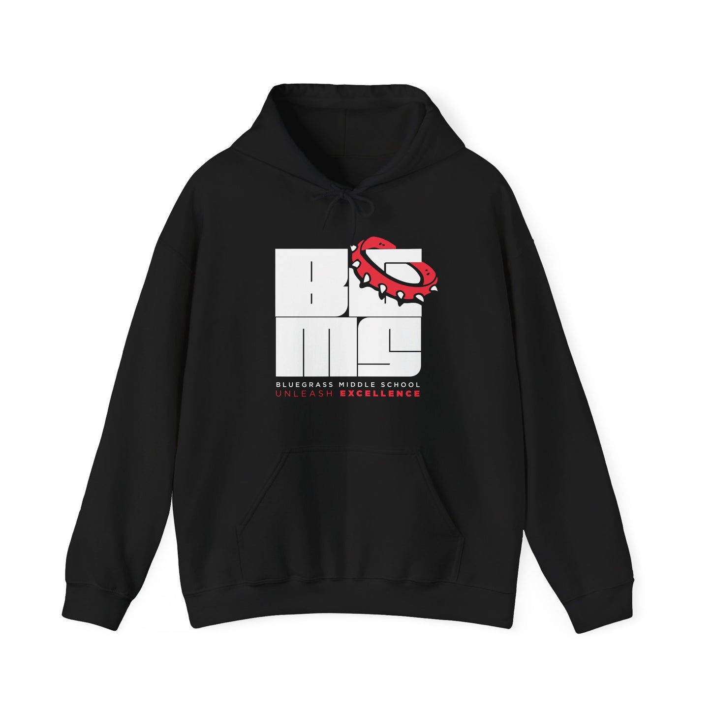 BGMS: Unleashed  | Gildan 18500 Unisex Spirit Wear  | Bluegrass Middle School Hoodie | School Pride Apparel | Radcliff & Elizabethtown KY