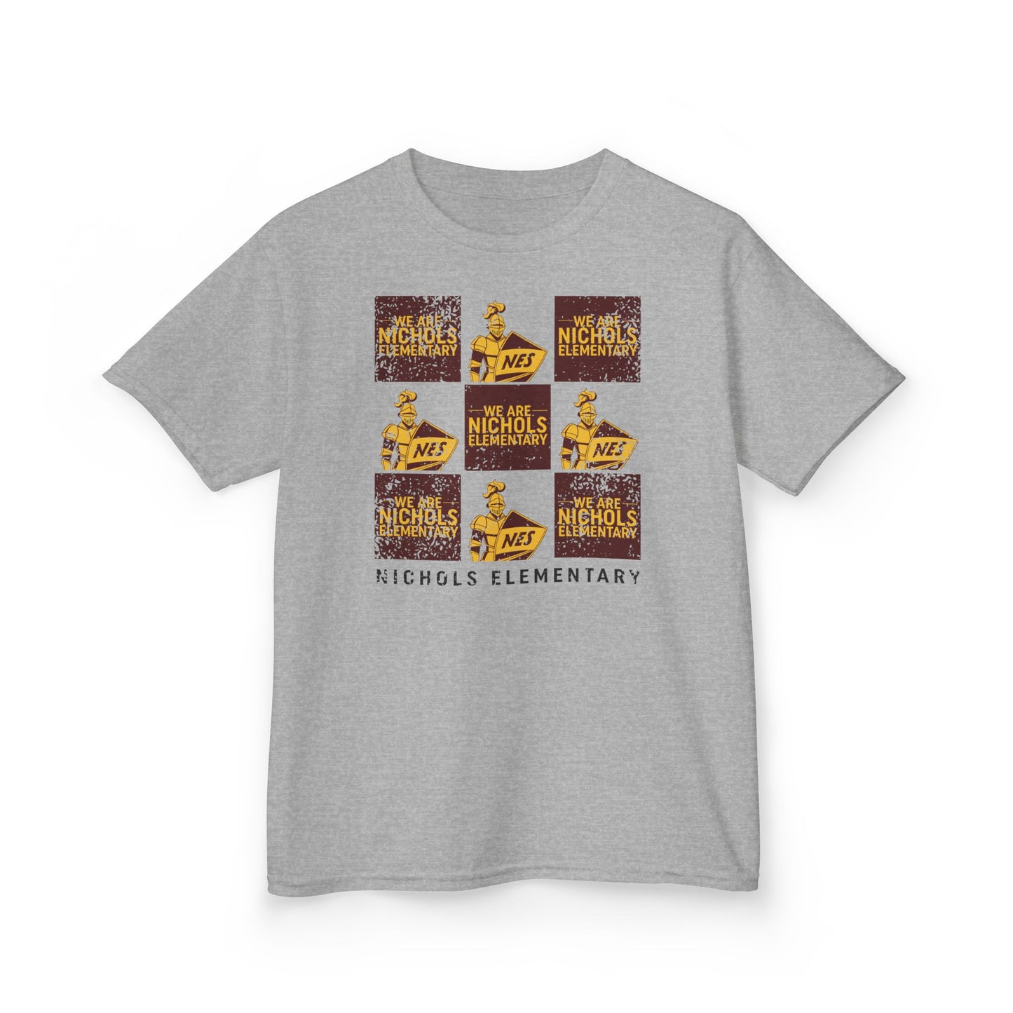 BCPS.NES Spirit Grid | Spirit Wear Gildan 5000B (Youth Tee) | Bullitt Co Knights School Apparel | Bullitt County, Kentucky