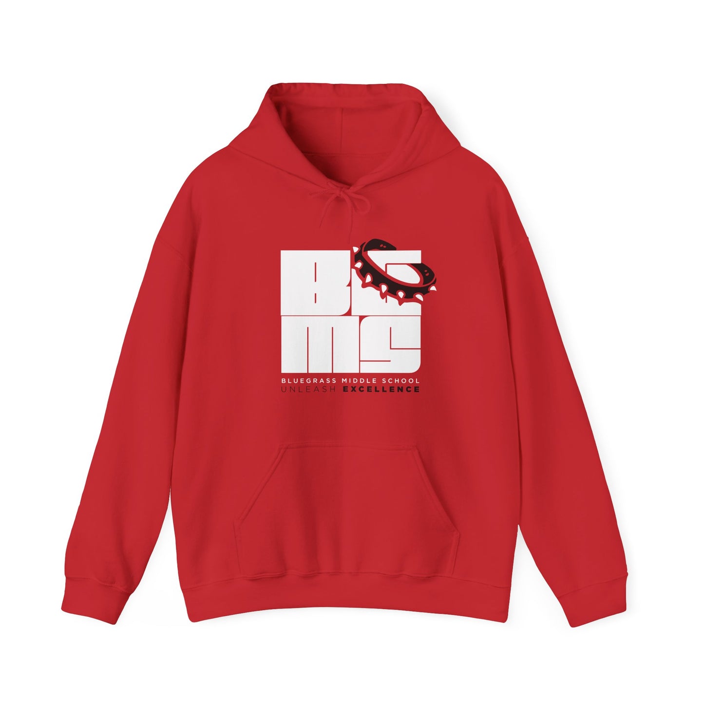 BGMS: Unleashed  | Gildan 18500 Unisex Spirit Wear  | Bluegrass Middle School Hoodie | School Pride Apparel | Radcliff & Elizabethtown KY