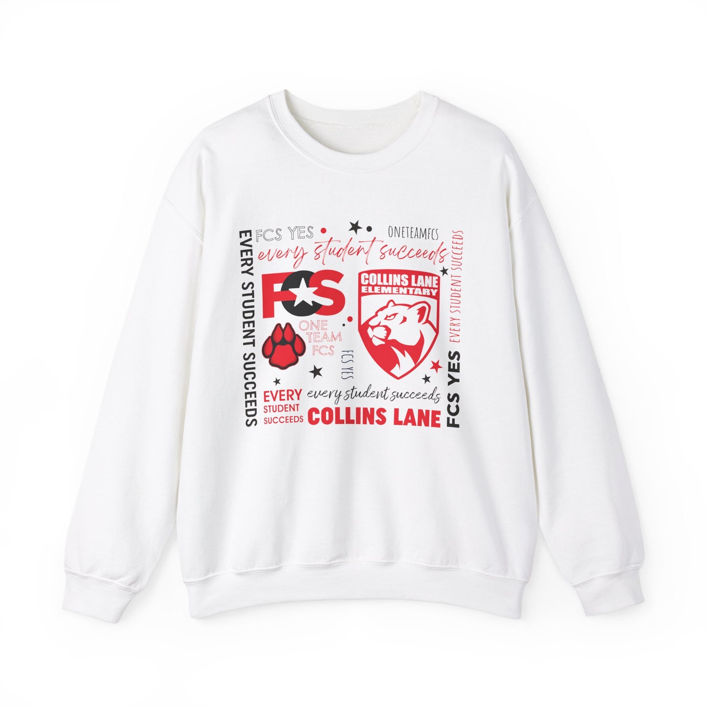 FCS Yes! CLE | Spirit Wear | School Pride Gildan 18000 Crewneck Sweatshirt Cougars | Frankfort, KY School Apparel