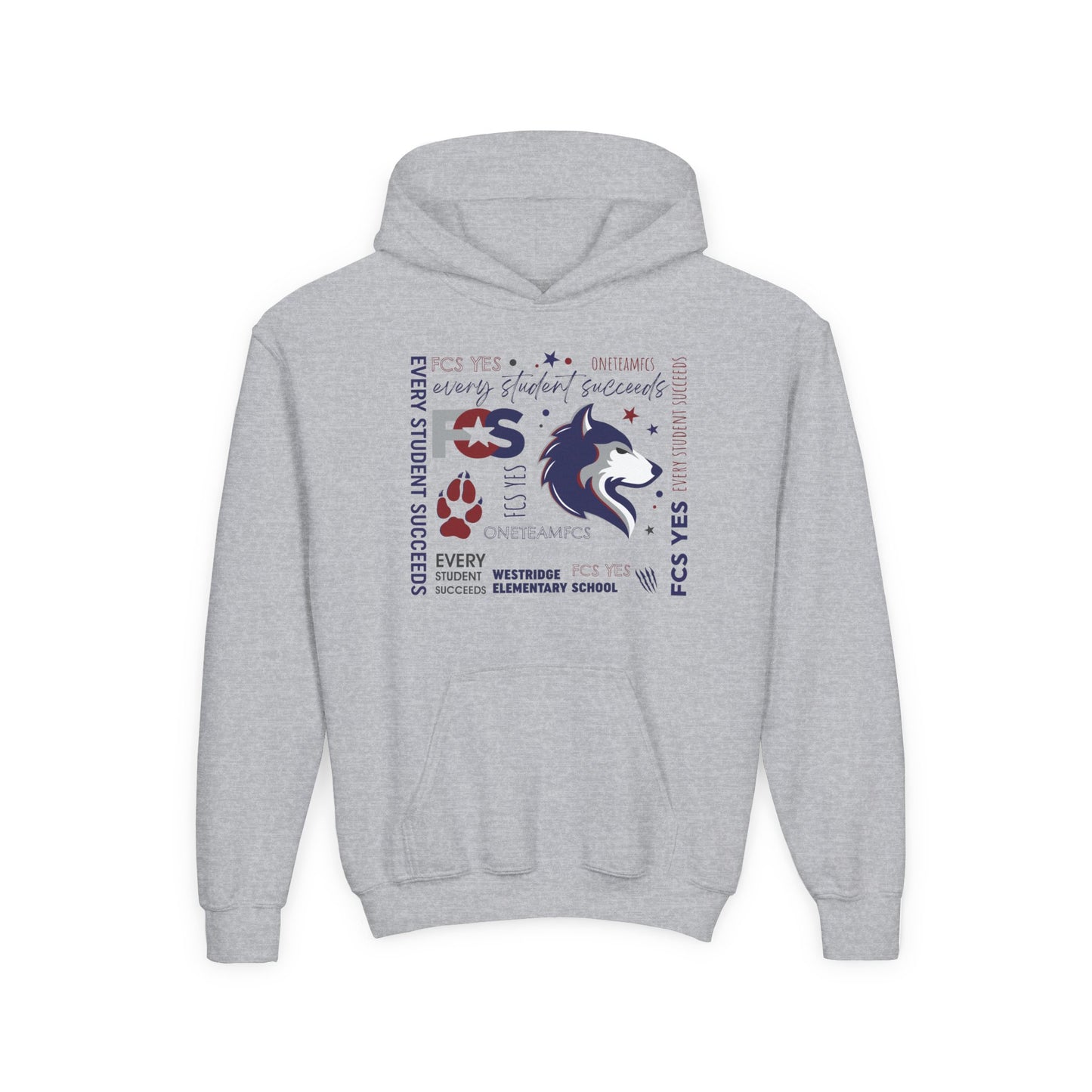 FCS Yes! WRE Gildan 18500B Youth Hoodie