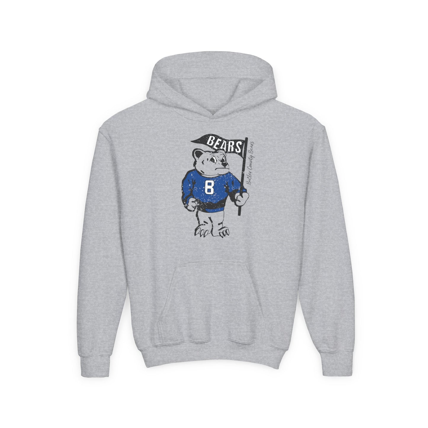 BCS. Vintage Bear YOUTH Gildan 18500B | Spirit Wear | School Pride | Butler County Kentucky School Apparel