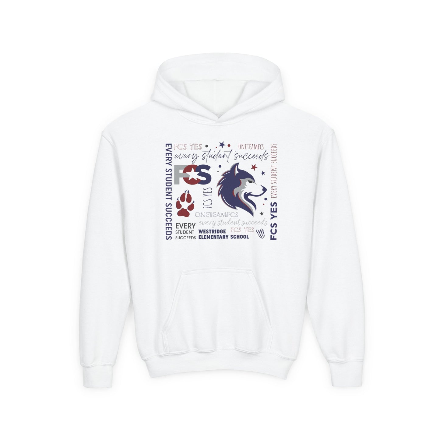 FCS Yes! WRE Gildan 18500B Youth Hoodie