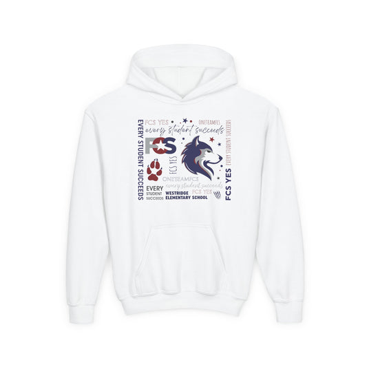 FCS Yes! WRE Gildan 18500B Youth Hoodie