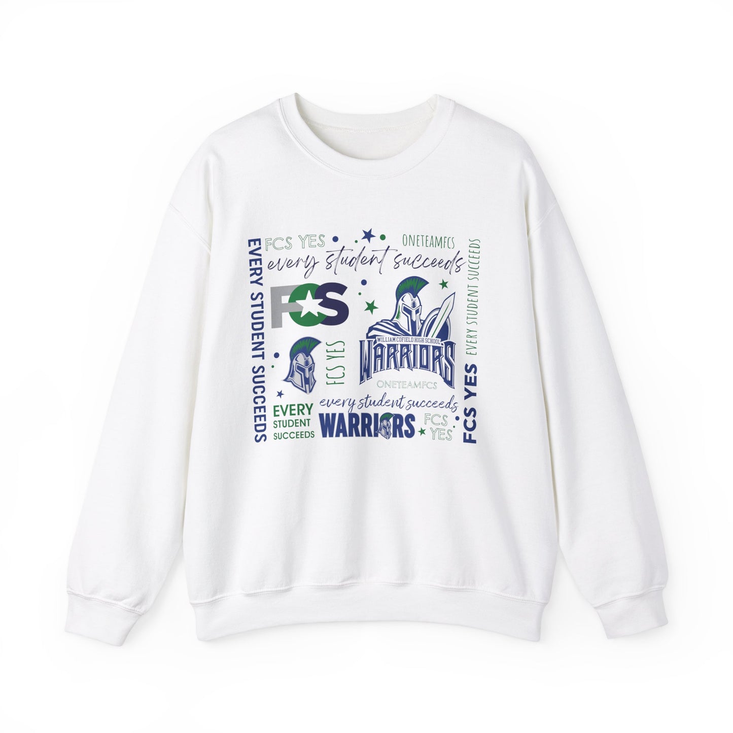 FCS Yes! WCHS | Spirit Wear | School Pride Gildan 18000 Crewneck Sweatshirt Warrior | Frankfort, KY School Apparel