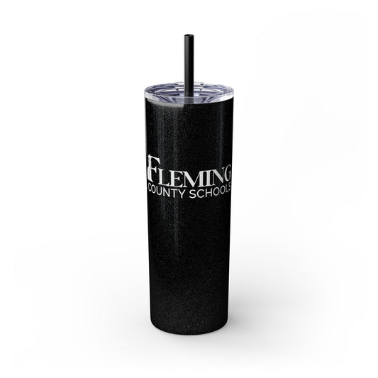 Fleming County Schools - Skinny Tumbler with Straw, 20oz