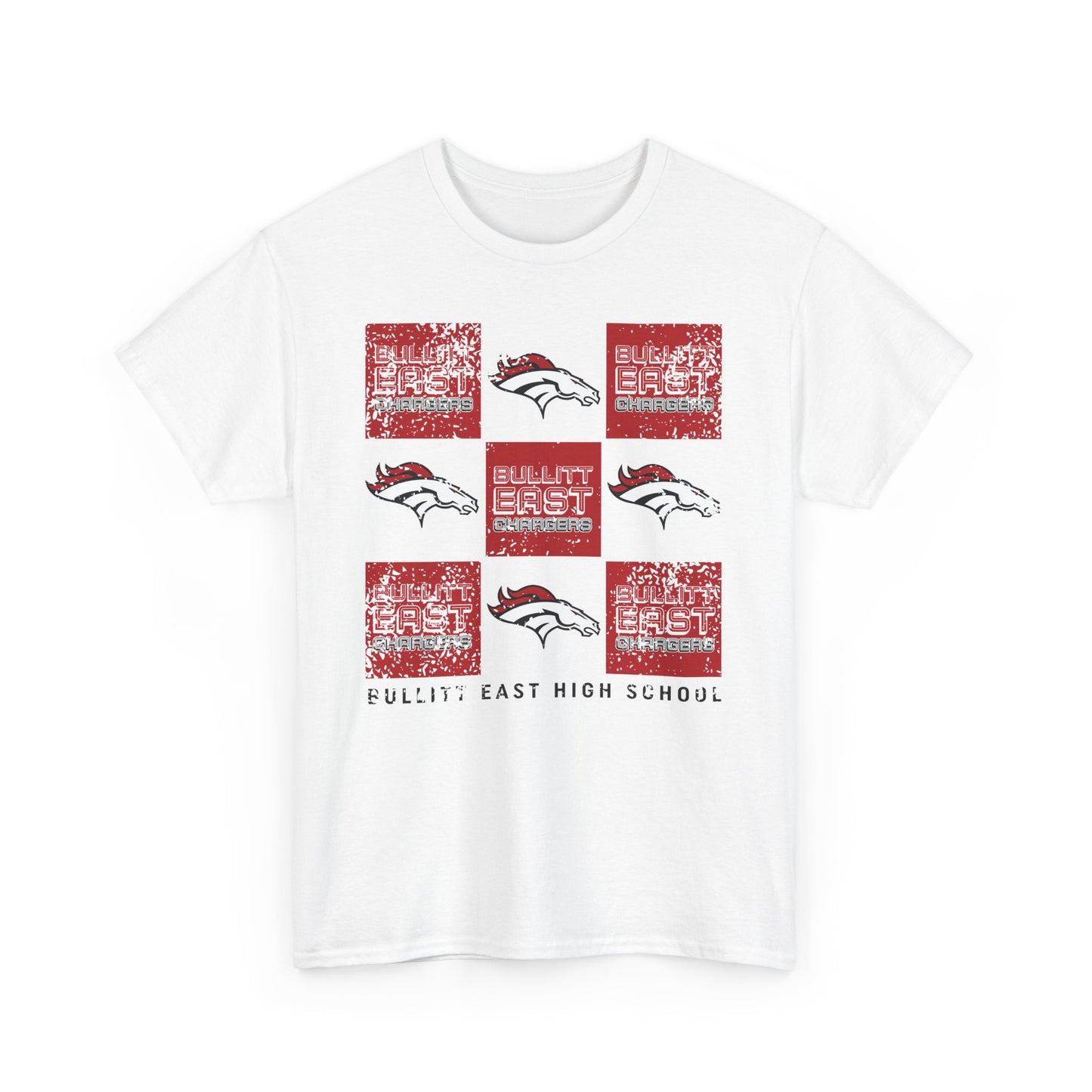 BCPS.BEHS Spirit Grid | Spirit Wear | School Pride Gildan 5000 Tee | Bullitt East Chargers | Bullitt County, Kentucky