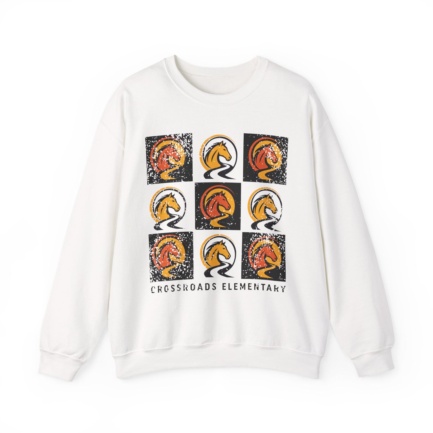 BCPS.CES Spirit Grid Gildan 18000 Crewneck Sweatshirt