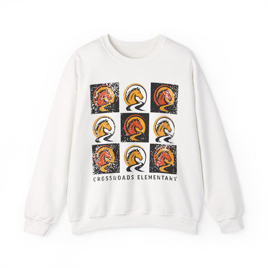 BCPS.CES Spirit Grid Gildan 18000 Crewneck Sweatshirt