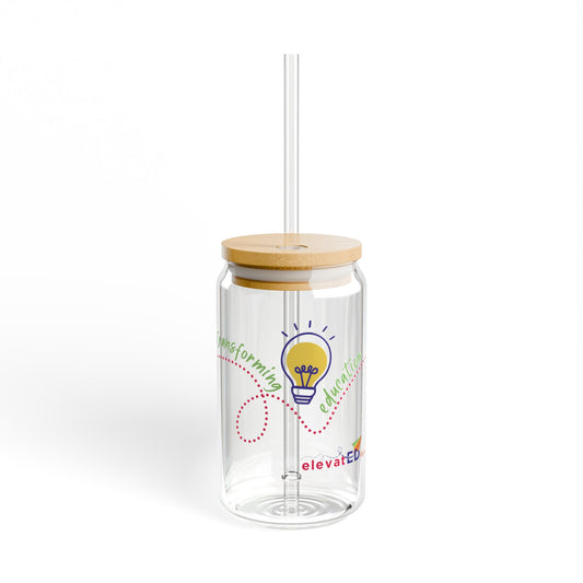 elevatED studios | Spirit Wear | Modern Glass Sipper with Bamboo | Louisville, KY School Apparel