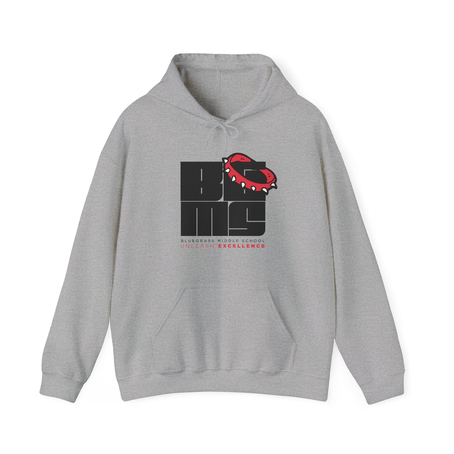 BGMS: Unleashed  | Gildan 18500 Unisex Spirit Wear  | Bluegrass Middle School Hoodie | School Pride Apparel | Radcliff & Elizabethtown KY