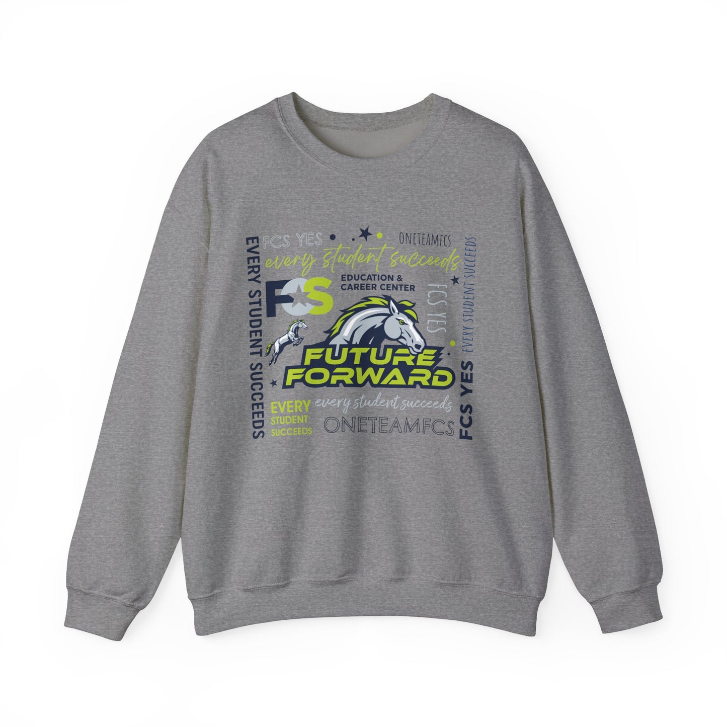 FCS Yes! Future Forward | Spirit Wear | School Pride Gildan 18000 Crewneck Sweatshirt | Frankfort, KY School Apparel
