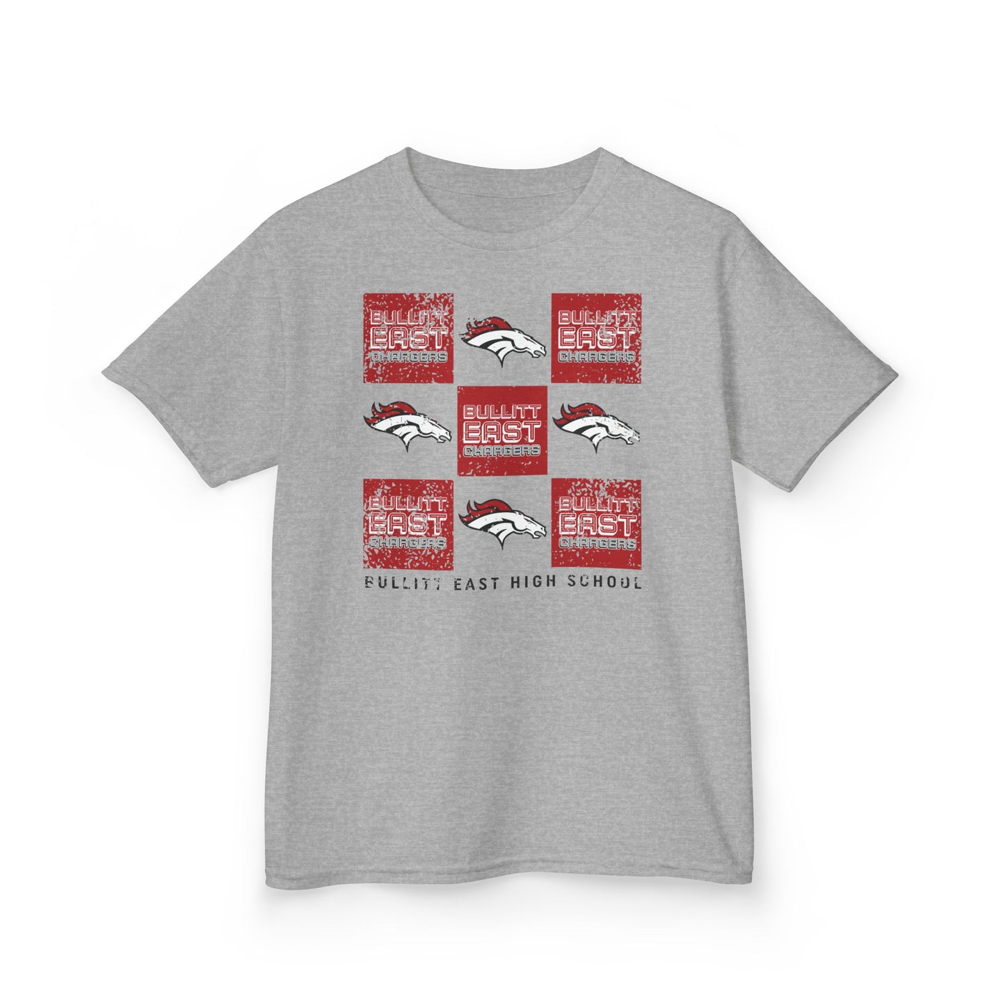 BCPS.BEHS Spirit Grid | Spirit Wear | School Pride Gildan 5000B (Youth Tee) | Bullitt East Chargers | Bullitt County, Kentucky