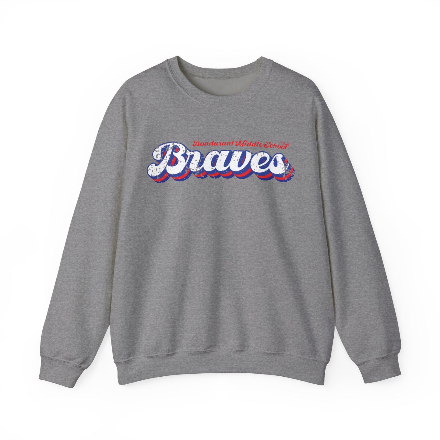 FCS.BMS Bondurant Braves | Spirit Wear | School Pride Gildan 18000 Crewneck Sweatshirt Braves | Frankfort, KY School Apparel