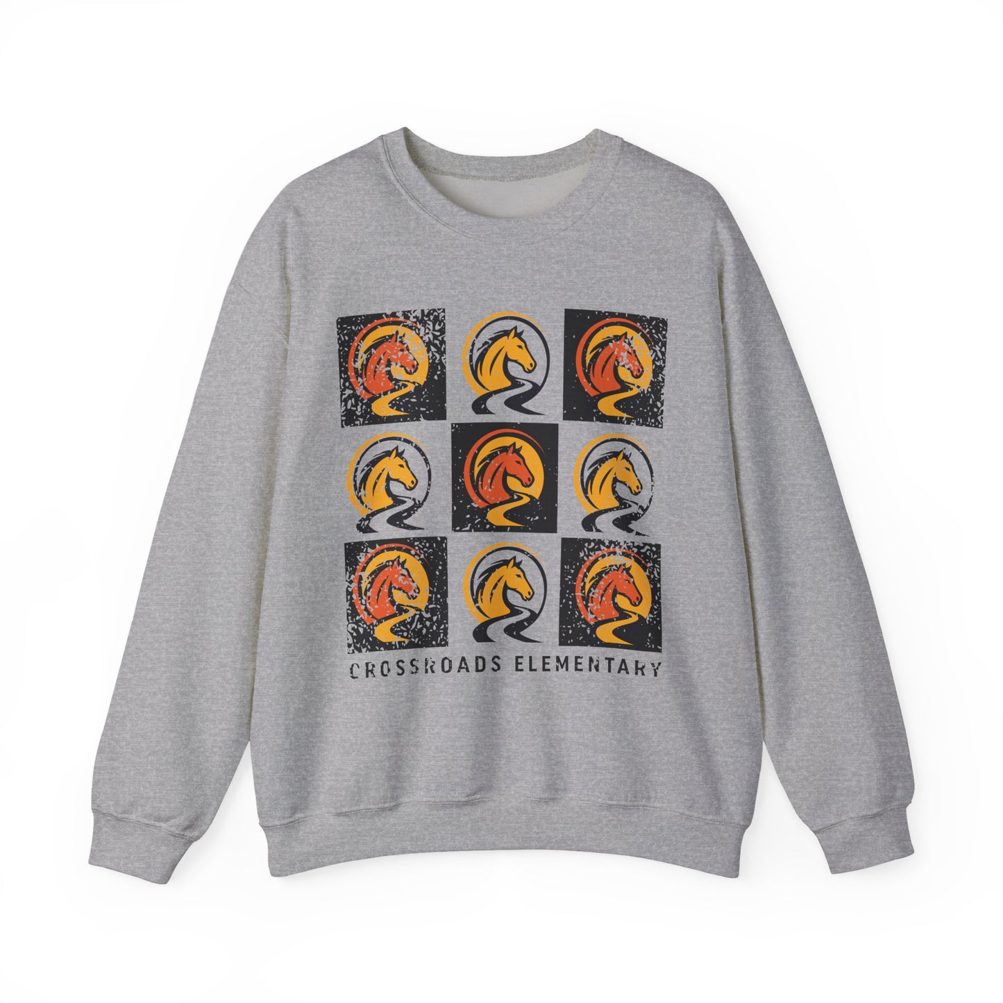BCPS.CES Spirit Grid Gildan 18000 Crewneck Sweatshirt
