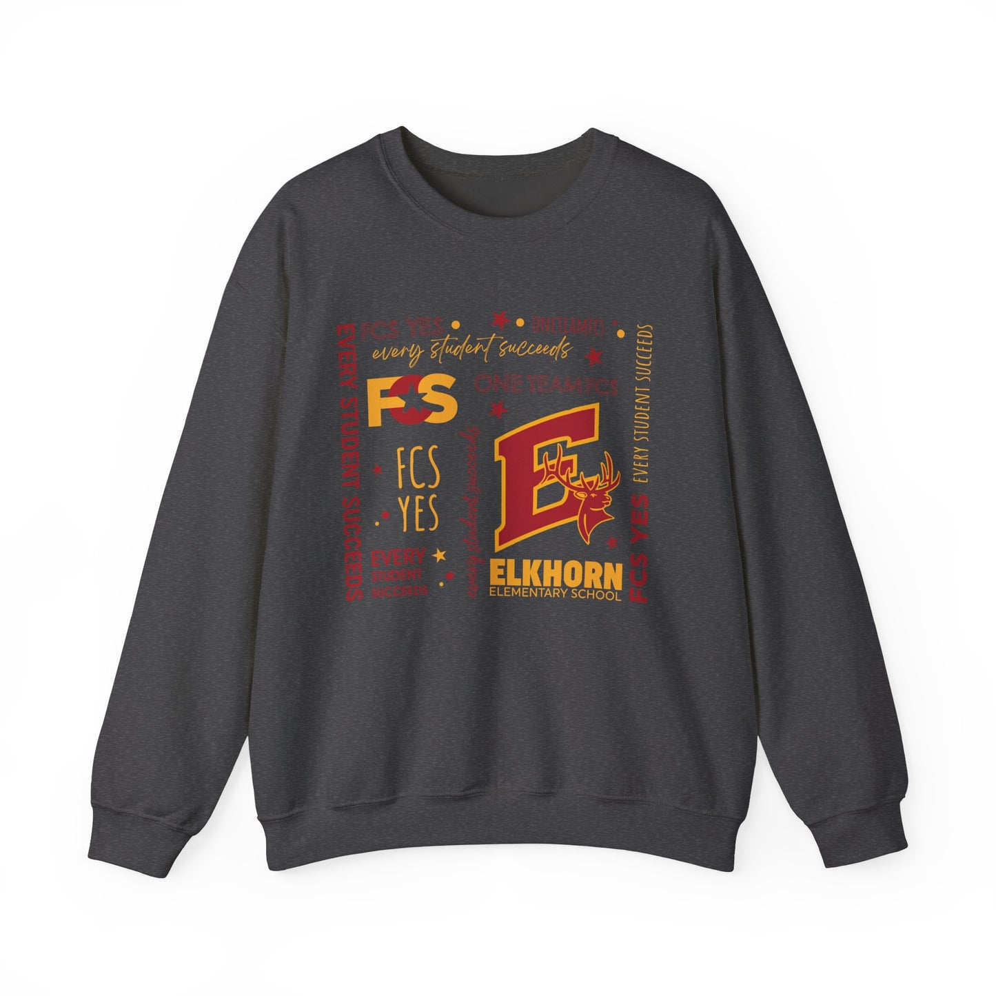 FCS Yes! EES | Spirit Wear | School Pride Gildan 18000 Crewneck Sweatshirt Elk | Frankfort, KY School Apparel
