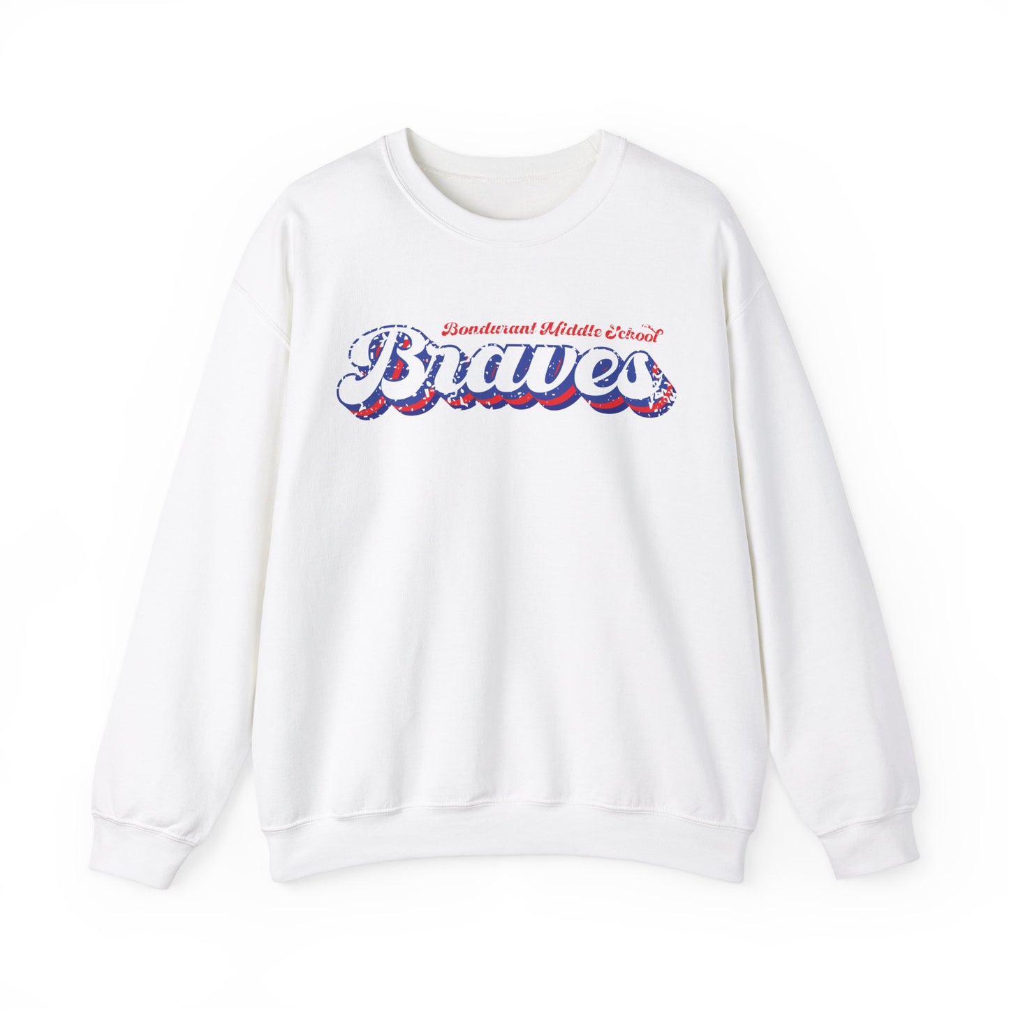 FCS.BMS Bondurant Braves | Spirit Wear | School Pride Gildan 18000 Crewneck Sweatshirt Braves | Frankfort, KY School Apparel
