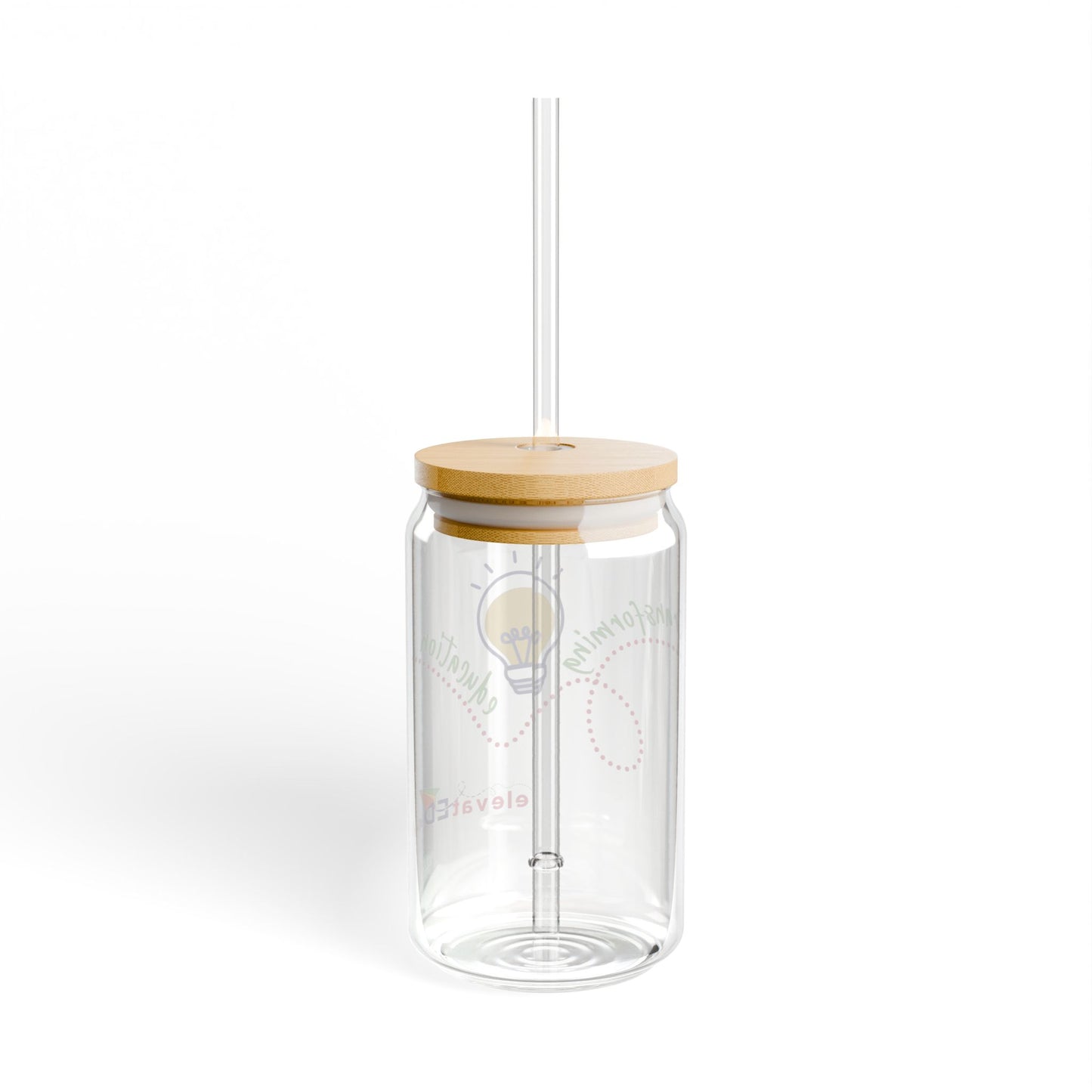 elevatED studios | Spirit Wear | Modern Glass Sipper with Bamboo | Louisville, KY School Apparel