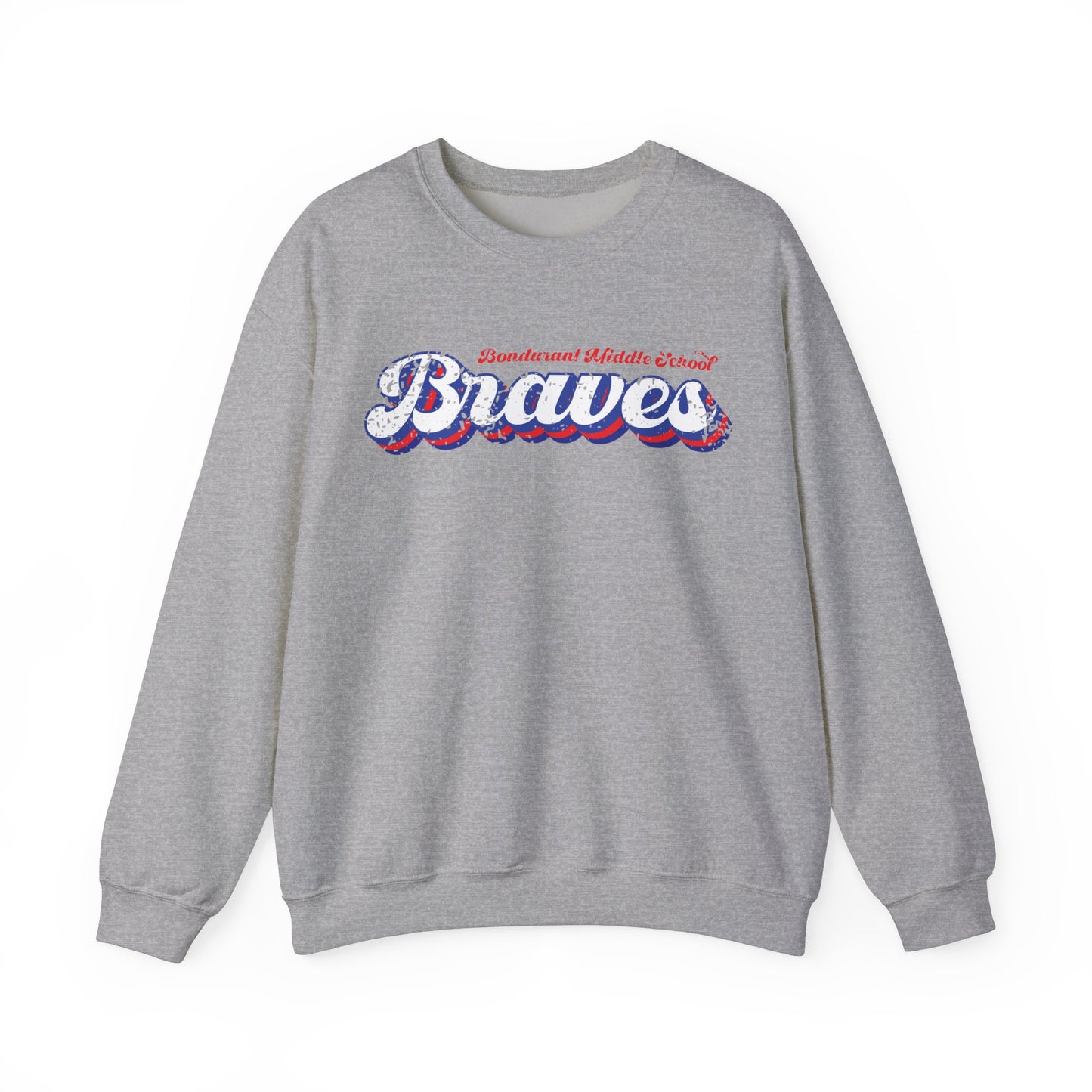 FCS.BMS Bondurant Braves | Spirit Wear | School Pride Gildan 18000 Crewneck Sweatshirt Braves | Frankfort, KY School Apparel