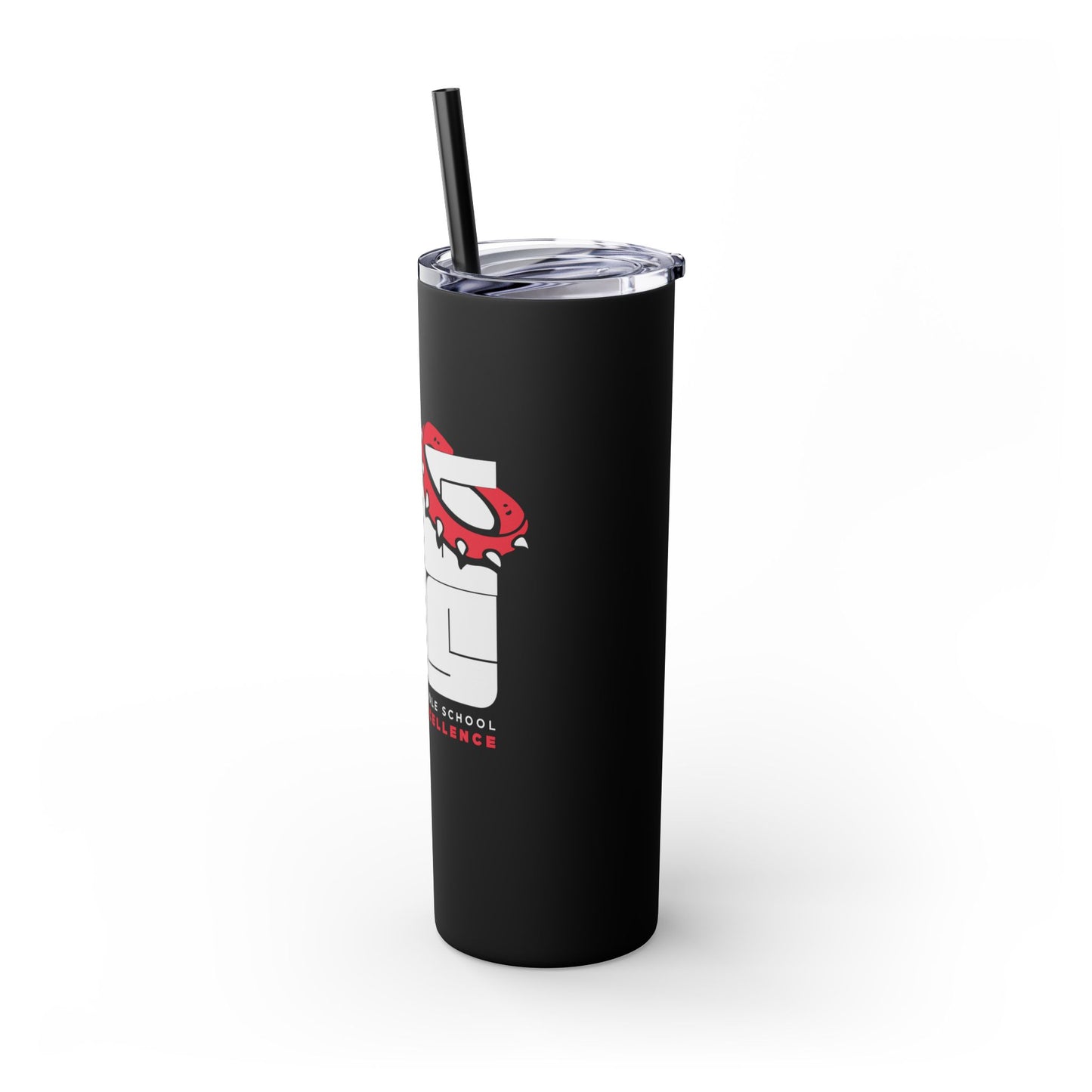 BGMS Unleashed | Bluegrass Middle School Skinny Tumbler with Matching Straw | School Spirit Drinkware | Elizabethtown Radcliff KY