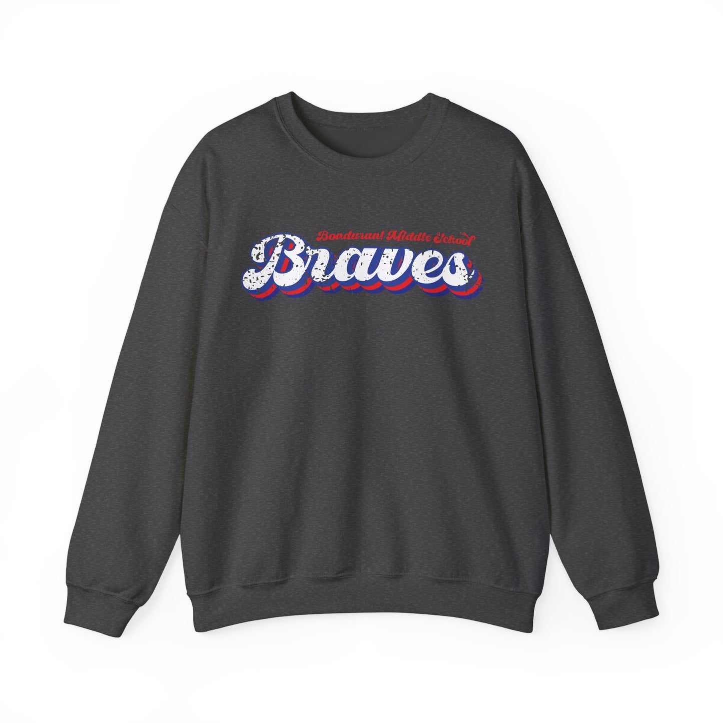 FCS.BMS Bondurant Braves | Spirit Wear | School Pride Gildan 18000 Crewneck Sweatshirt Braves | Frankfort, KY School Apparel