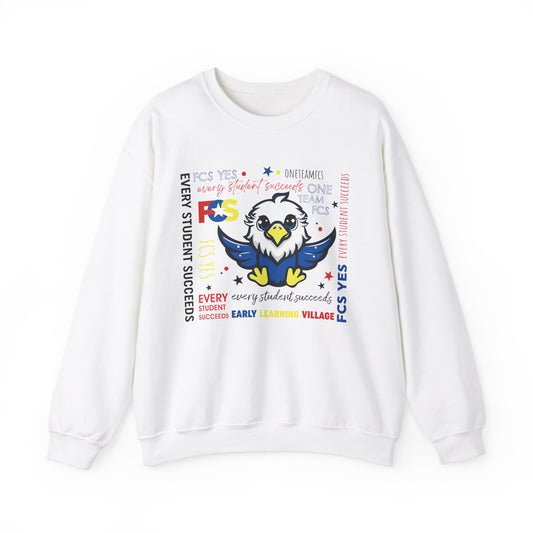 FCS Yes! ELV  | Spirit Wear | School Pride Gildan 18000 Crewneck Sweatshirt Eagle | Frankfort, KY School Apparel