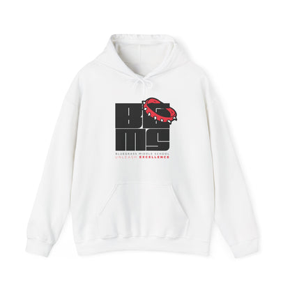 BGMS: Unleashed  | Gildan 18500 Unisex Spirit Wear  | Bluegrass Middle School Hoodie | School Pride Apparel | Radcliff & Elizabethtown KY