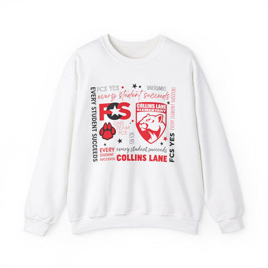 FCS Yes! CLE | Spirit Wear | School Pride Gildan 18000 Crewneck Sweatshirt Cougars | Frankfort, KY School Apparel