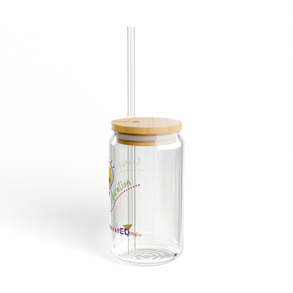 elevatED studios | Spirit Wear | Modern Glass Sipper with Bamboo | Louisville, KY School Apparel