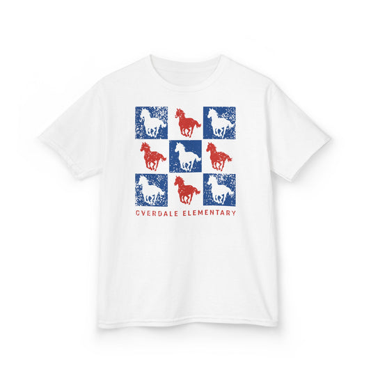 BCPS.OES Spirit Grid | Spirit Wear Gildan 5000B (Youth Tee) | Bullitt Co Mustangs School Apparel | Bullitt County, Kentucky