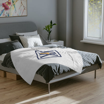 KK Logo Velveteen Microfiber Blanket
