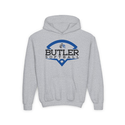 BUTLER SOFTBALL.Youth Heavy Blend Hooded Sweatshirt