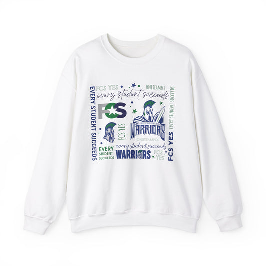 FCS Yes! WCHS | Spirit Wear | School Pride Gildan 18000 Crewneck Sweatshirt Warrior | Frankfort, KY School Apparel