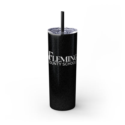 Fleming County Schools - Skinny Tumbler with Straw, 20oz