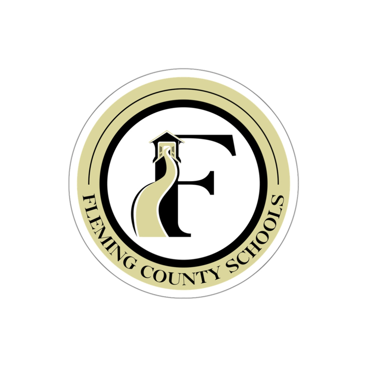 Fleming County Schools - Circle Logo - Die-Cut Stickers