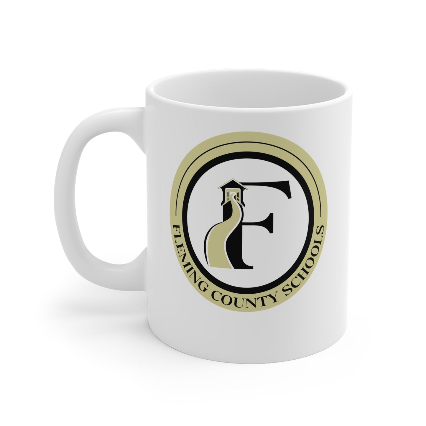 Fleming County Schools Circle Logo - White Mug 11oz
