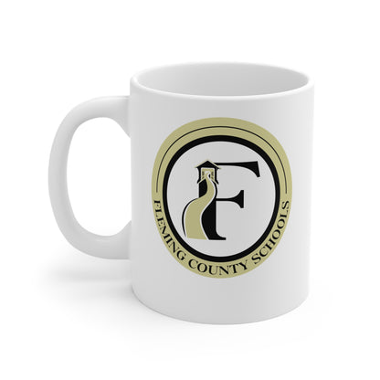 Fleming County Schools Circle Logo - White Mug 11oz