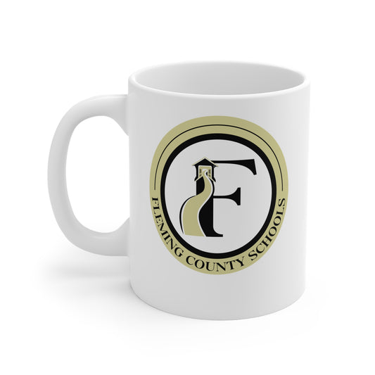 Fleming County Schools Circle Logo - White Mug 11oz