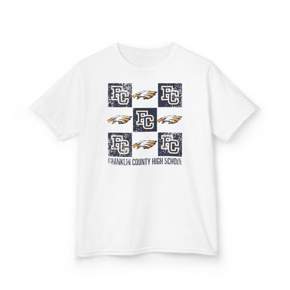 FCS.FCHS Spirit Grid | Spirit Wear Gildan 5000B (Youth Tee) | Franklin Co Flyer School Apparel | Franklin County, Kentucky