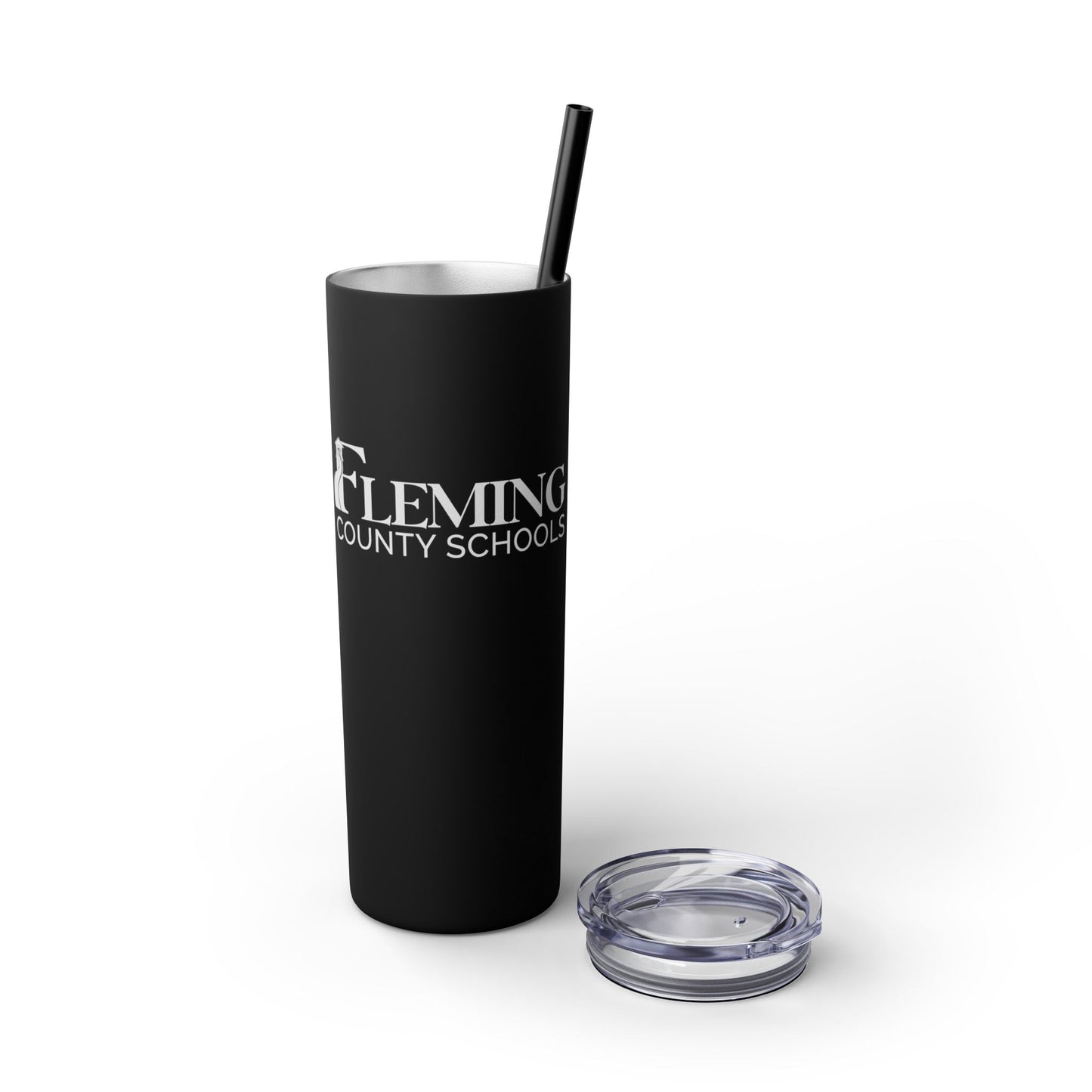 Fleming County Schools - Skinny Tumbler with Straw, 20oz