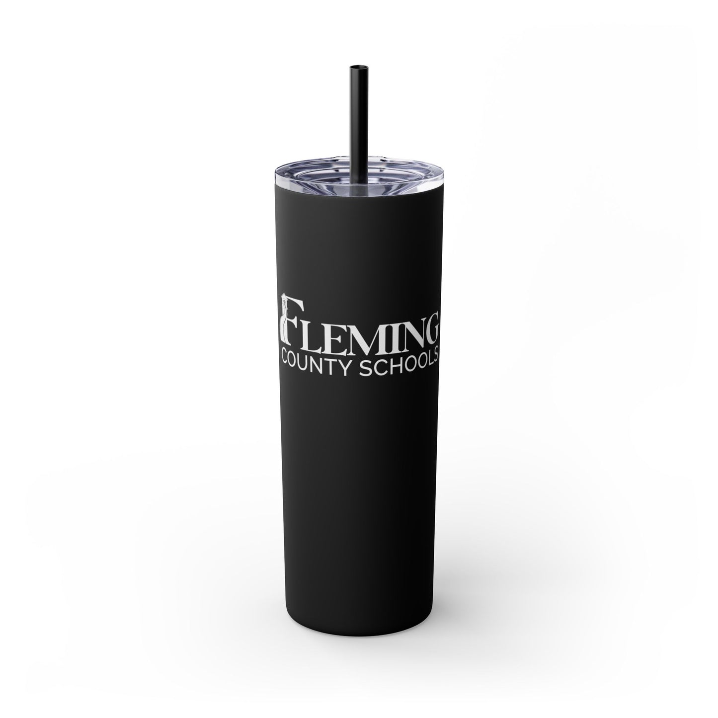 Fleming County Schools - Skinny Tumbler with Straw, 20oz