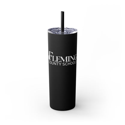 Fleming County Schools - Skinny Tumbler with Straw, 20oz