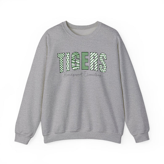 BPE ADULT Unisex Heavy Blend™ Crewneck Tiger Patterns Sweatshirt