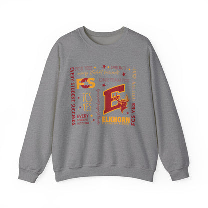 FCS Yes! EES | Spirit Wear | School Pride Gildan 18000 Crewneck Sweatshirt Elk | Frankfort, KY School Apparel