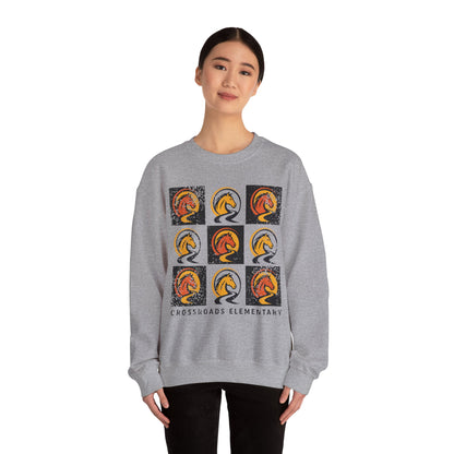 BCPS.CES Spirit Grid Gildan 18000 Crewneck Sweatshirt