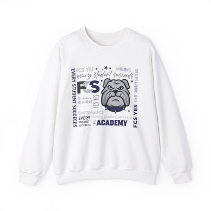 FCS Yes! ACA  | Spirit Wear | School Pride Gildan 18000 Crewneck Sweatshirt Bulldog | Frankfort, KY School Apparel