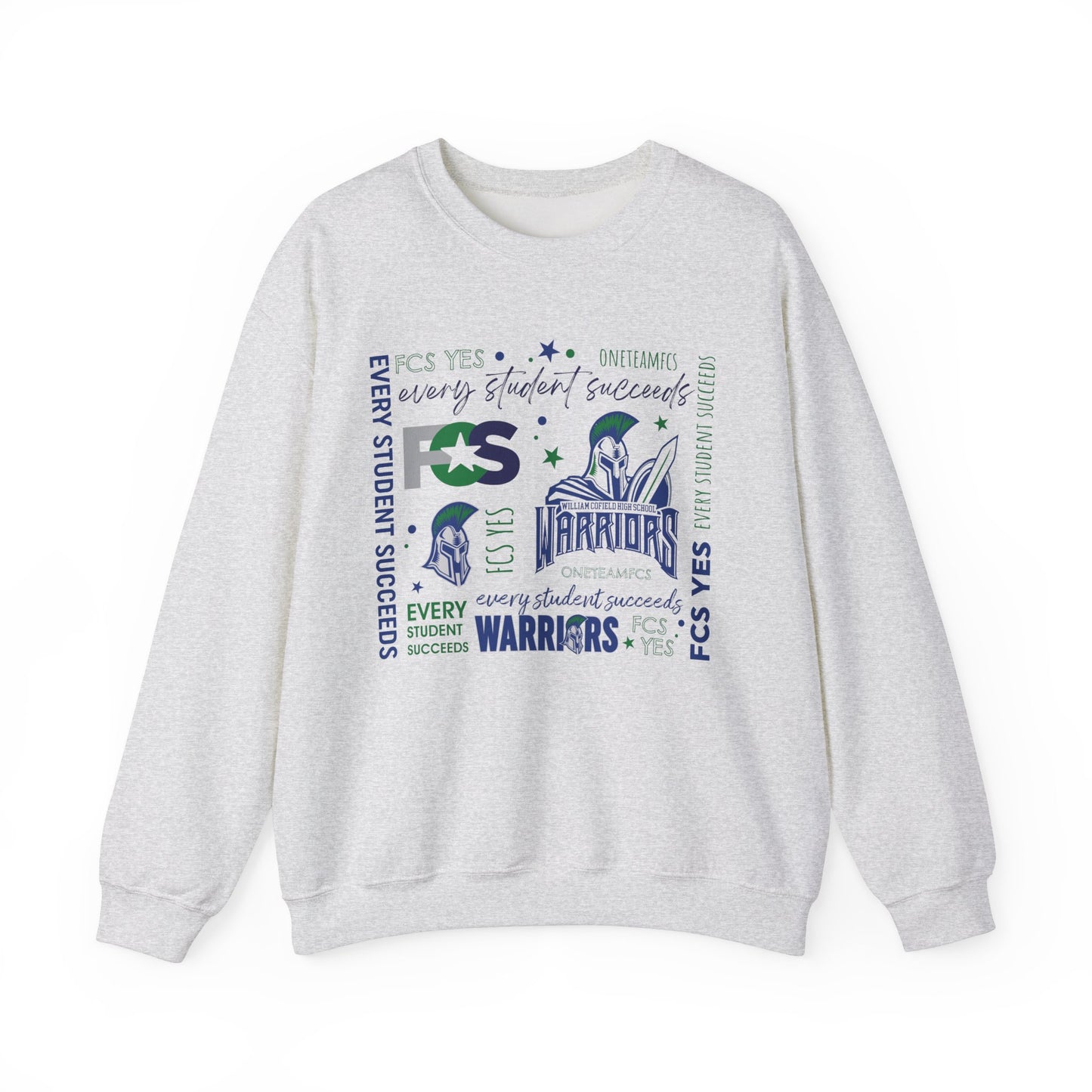 FCS Yes! WCHS | Spirit Wear | School Pride Gildan 18000 Crewneck Sweatshirt Warrior | Frankfort, KY School Apparel