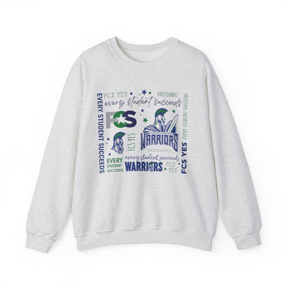 FCS Yes! WCHS | Spirit Wear | School Pride Gildan 18000 Crewneck Sweatshirt Warrior | Frankfort, KY School Apparel